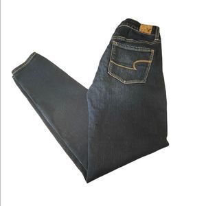 American Eagle Dark Wash Super Stretch Hi-Rise Jeggings Size 4